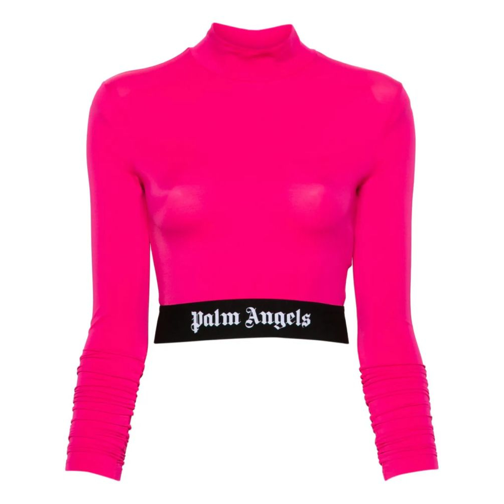 'Logo-Intarsia Performance' Crop Top für Damen