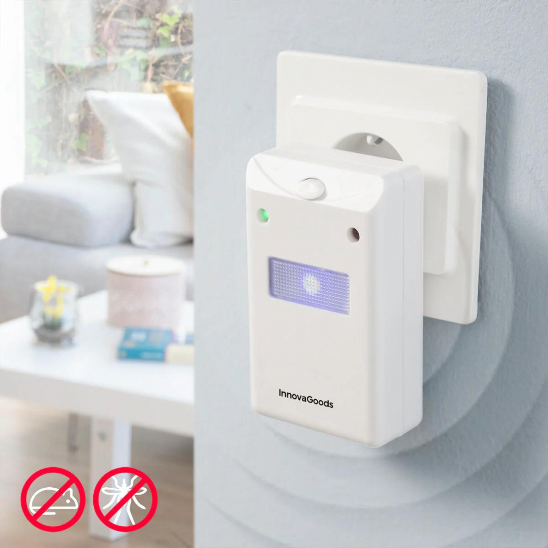 Ultrasonic Pest Repeller with LED Killekt Duo 2 Units