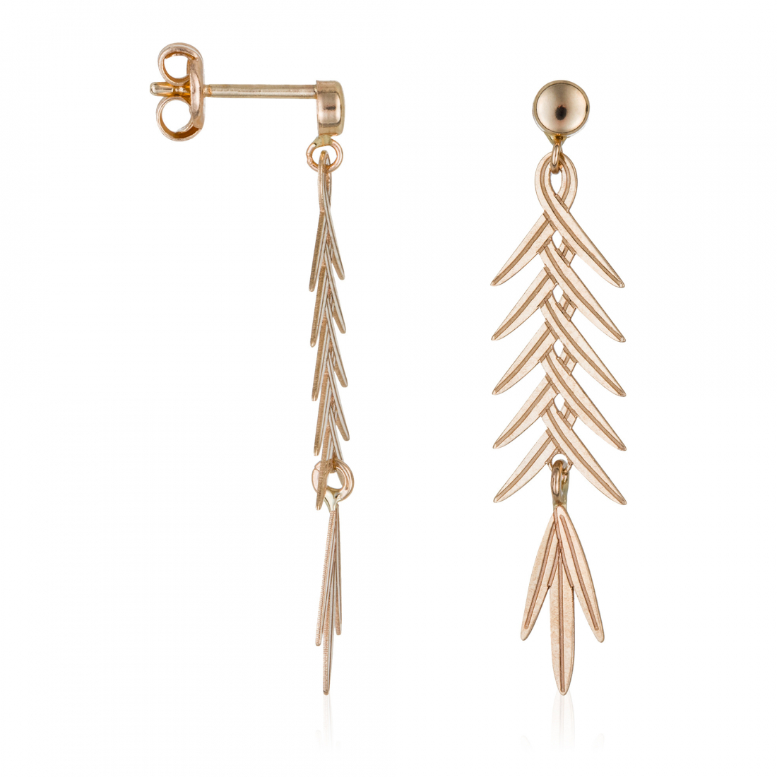 Boucles d'oreilles 'Feuillage Brillant' pour Femmes