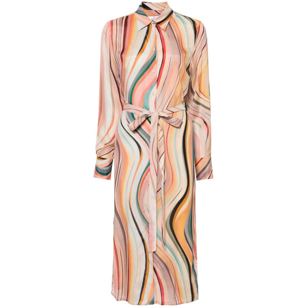 Robe Midi 'Artist-Stripe' pour Femmes