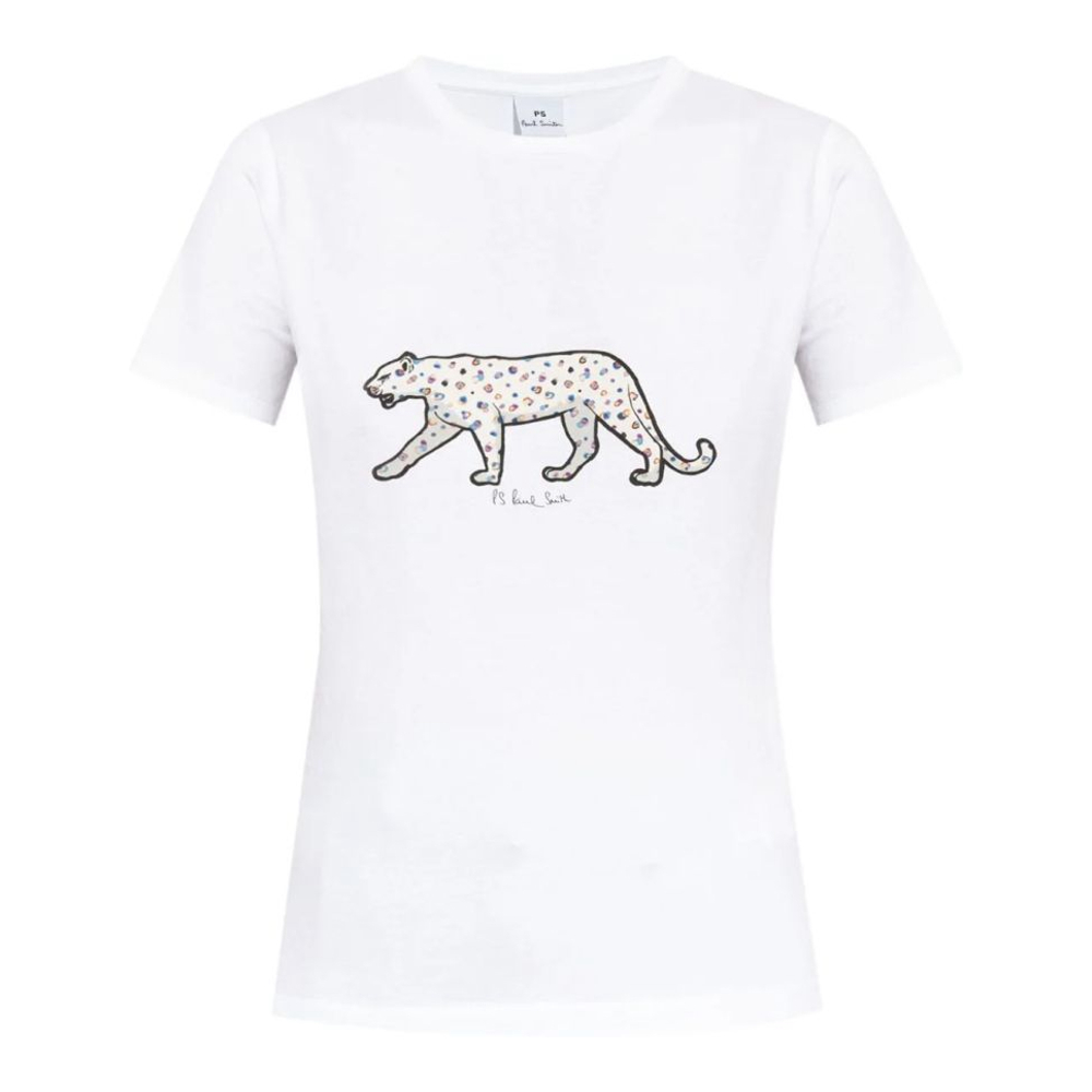 'Tiger-Print' T-Shirt für Damen