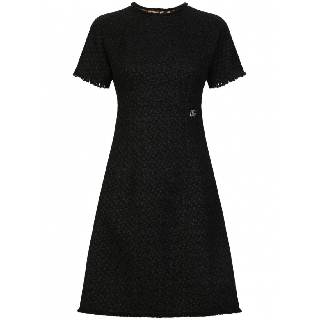 'Appliqué-Logo Bouclé' Mini Kleid für Damen