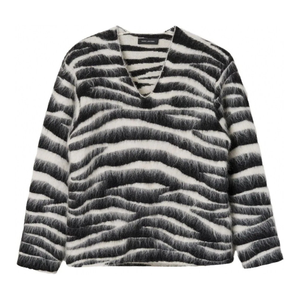 'Brushed Zebra-Intarsia' Pullover für Damen