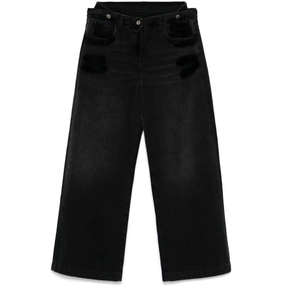 'Layered-Waist' Jeans für Damen