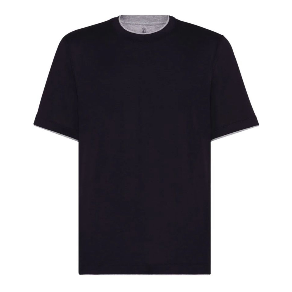 'Contrasting-Trim' T-Shirt für Herren