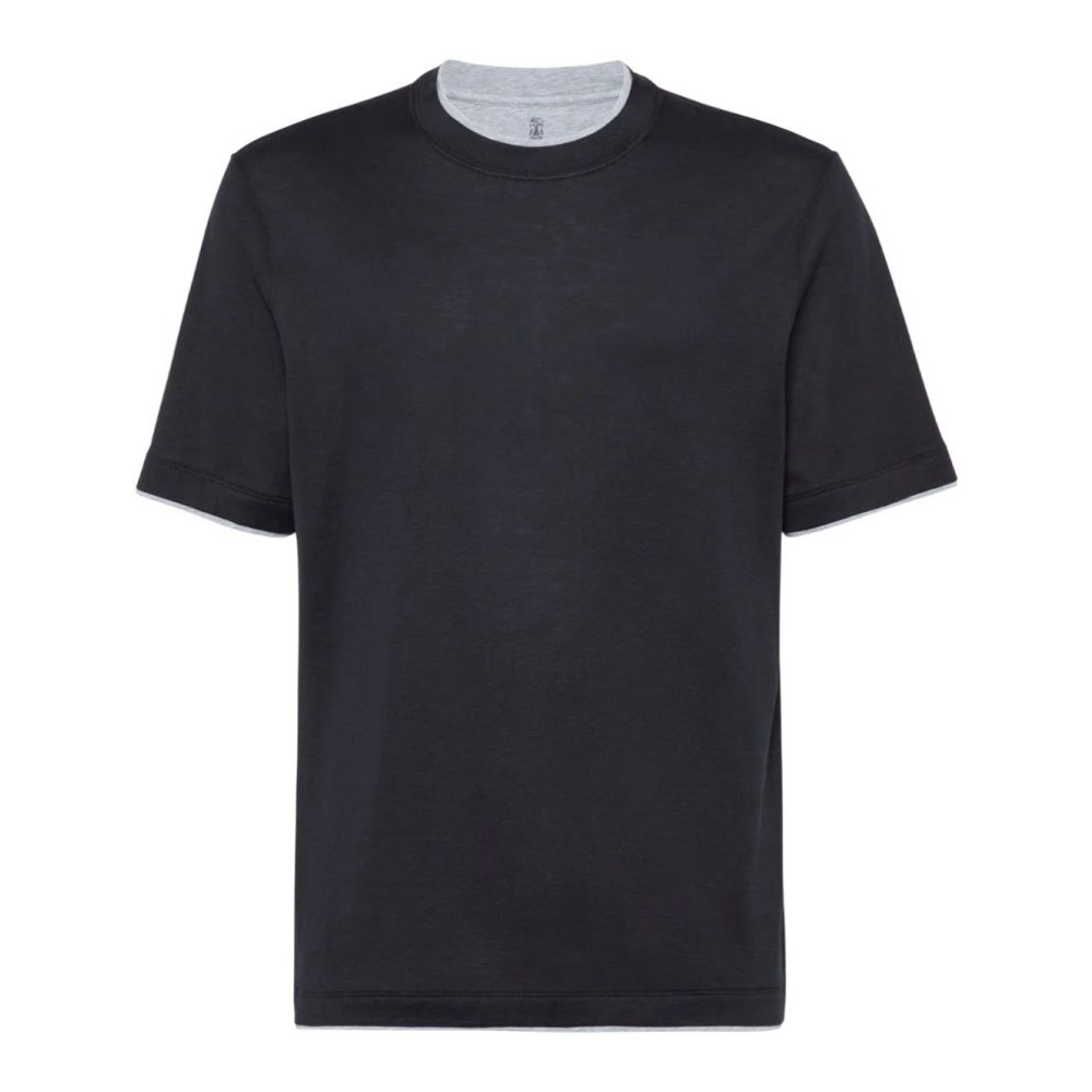 'Contrasting-Trim' T-Shirt für Herren