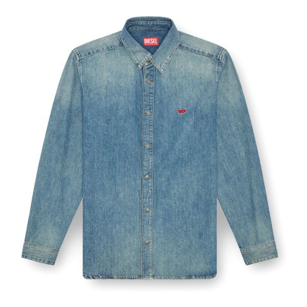 Chemise en Jean 'D-Simply Logo-Embroidered' pour Hommes