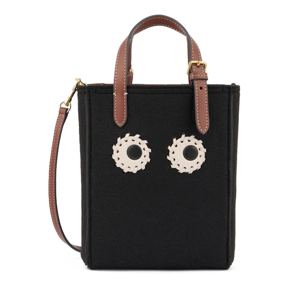 Women's 'Mini N/S Eyes Felt' Tote Bag