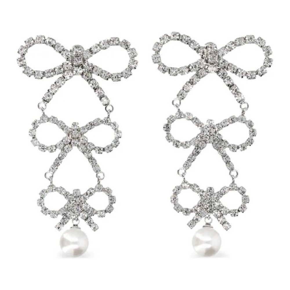 Women's 'Tiered Crystal-Bow' Earrings