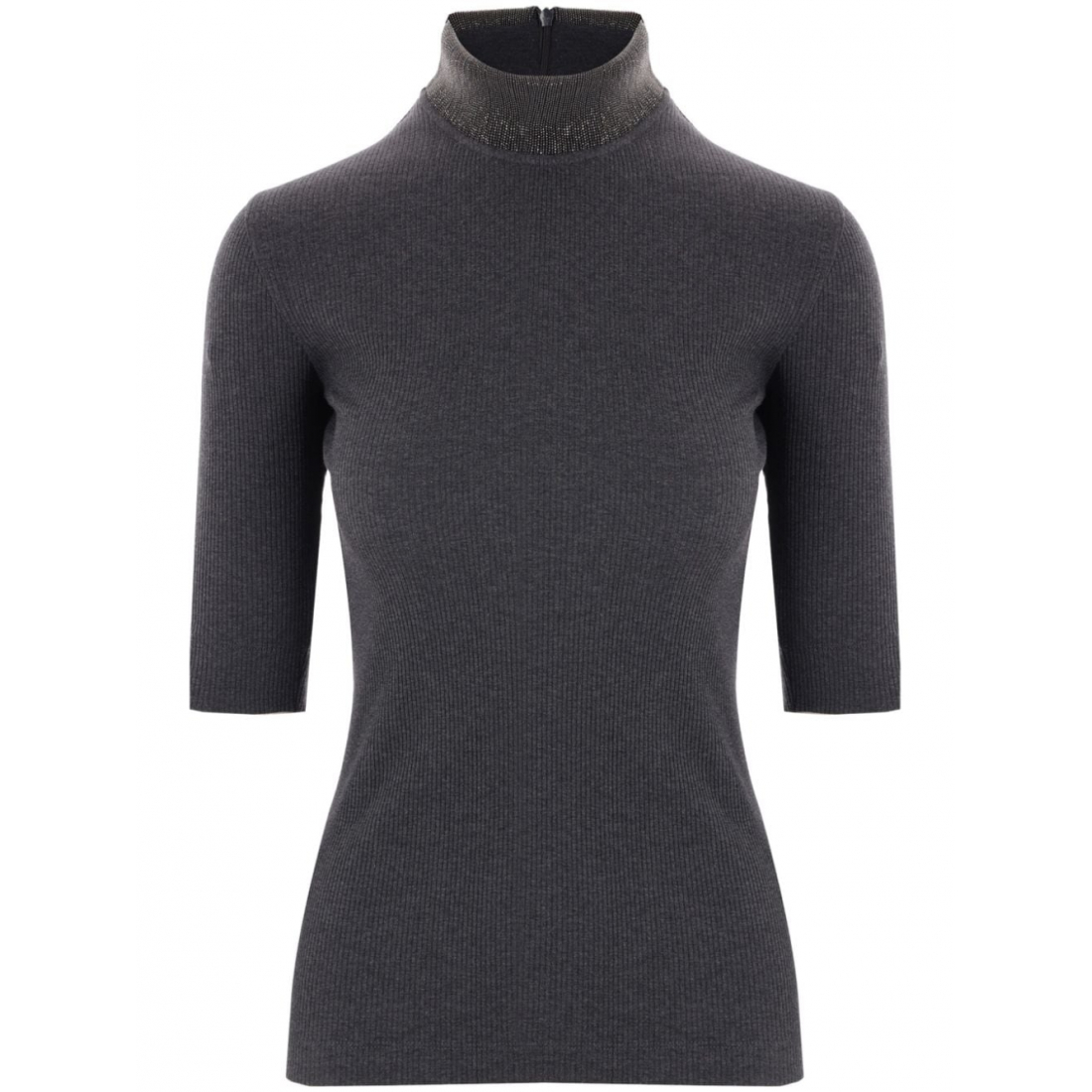 'Monili-Detail Ribbed' Top für Damen