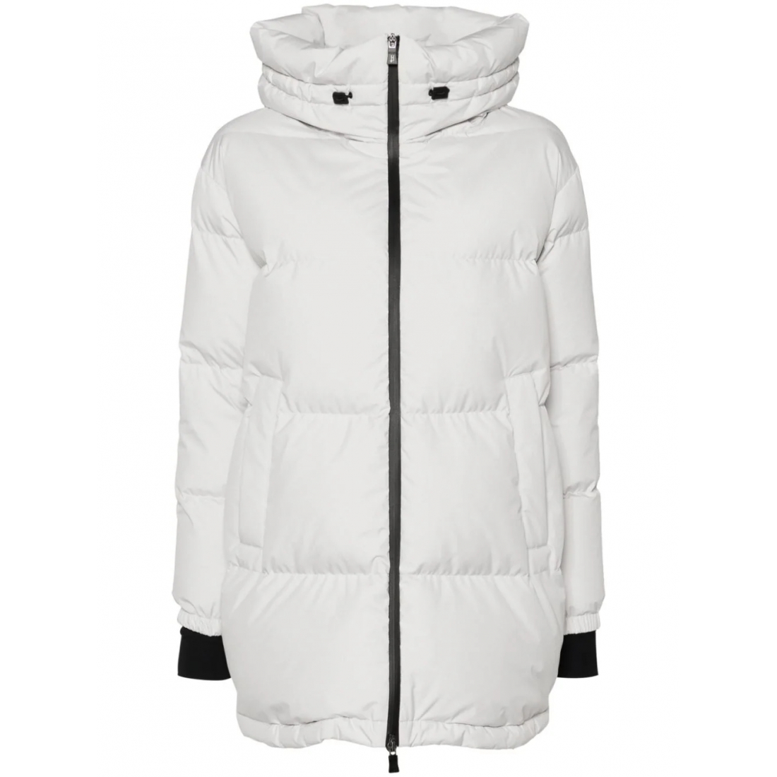 'Zip-Up Hooded Down' Mantel für Damen