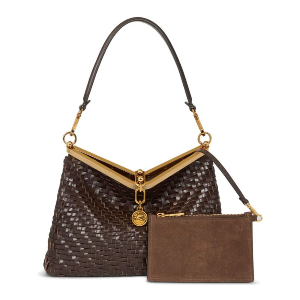 Women's 'Medium Woven Vela' Shoulder Bag