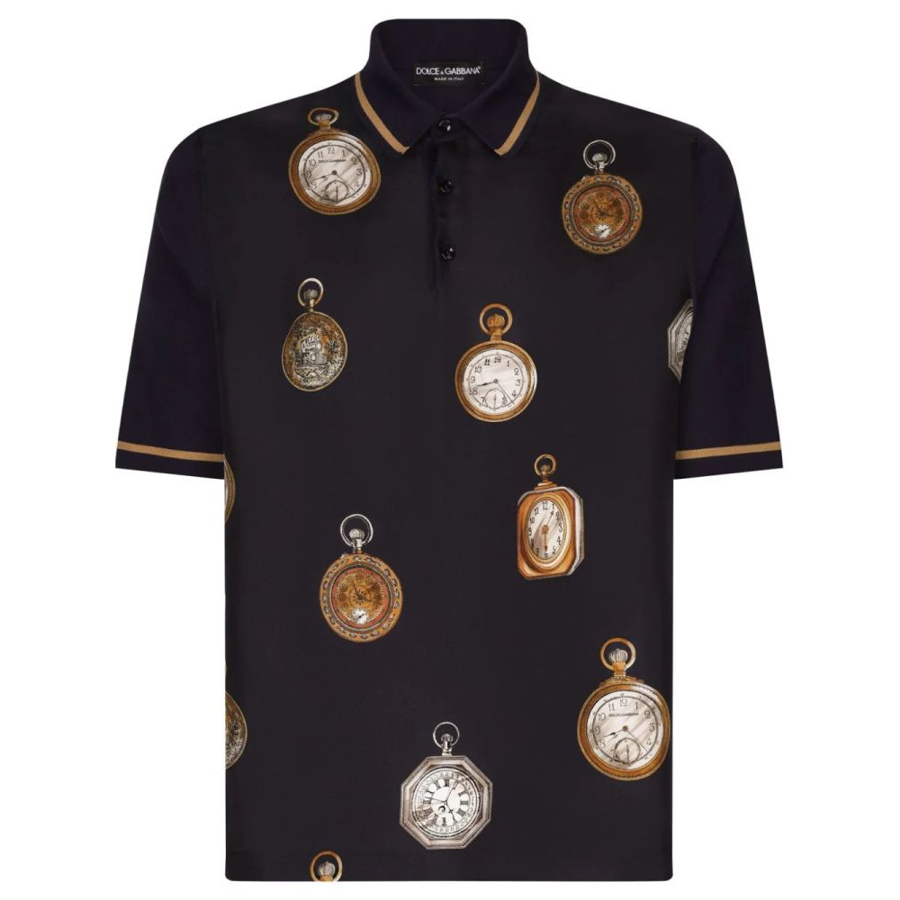 Men's 'Watches-Print' Polo Shirt