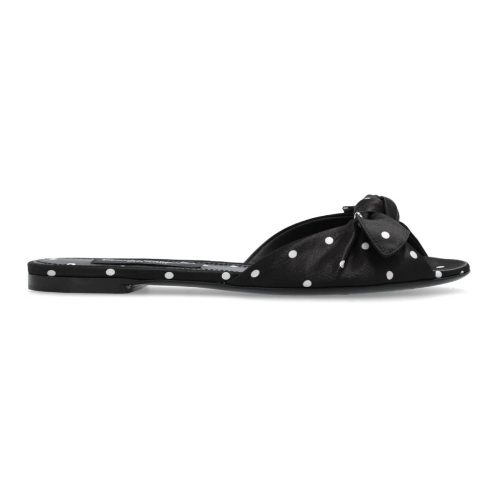 Women's 'Polka Dot-Print' Flat Sandals