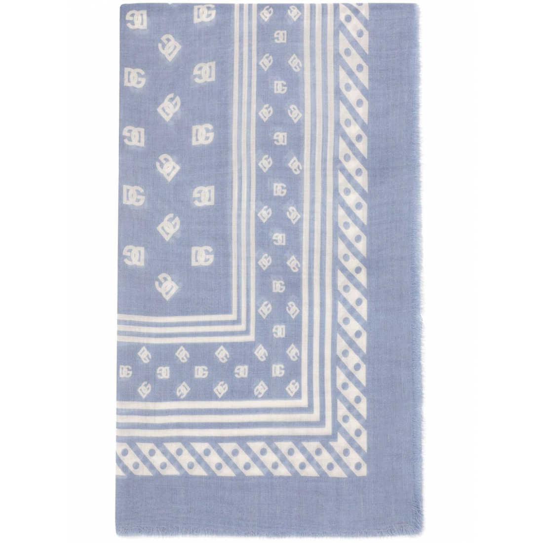 Women's 'Logo-Print Frayed' Wool Scarf