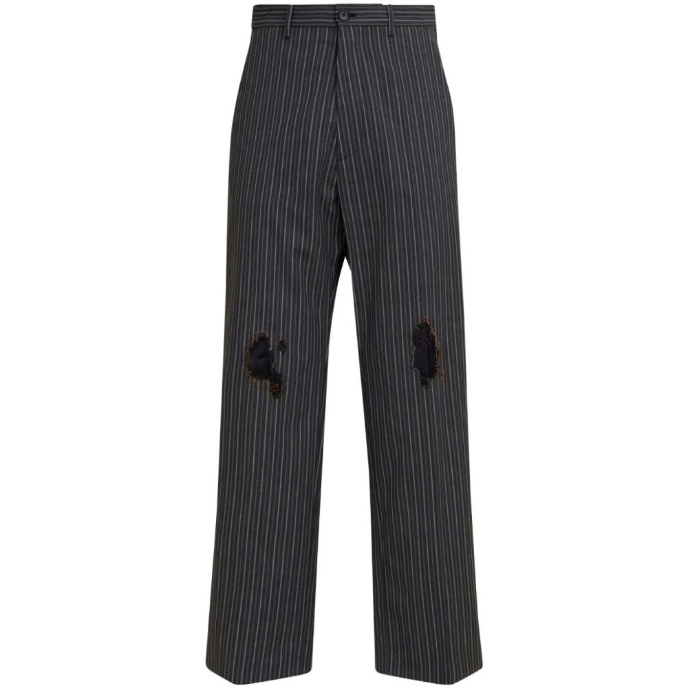 Men's 'Distressed-Effect Striped' Trousers