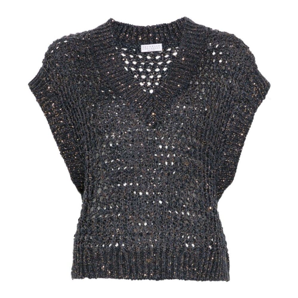 Women's 'Rustic Dazzling Net' Sweater