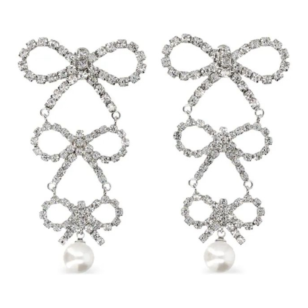 Women's 'Tiered Crystal-Bow' Earrings