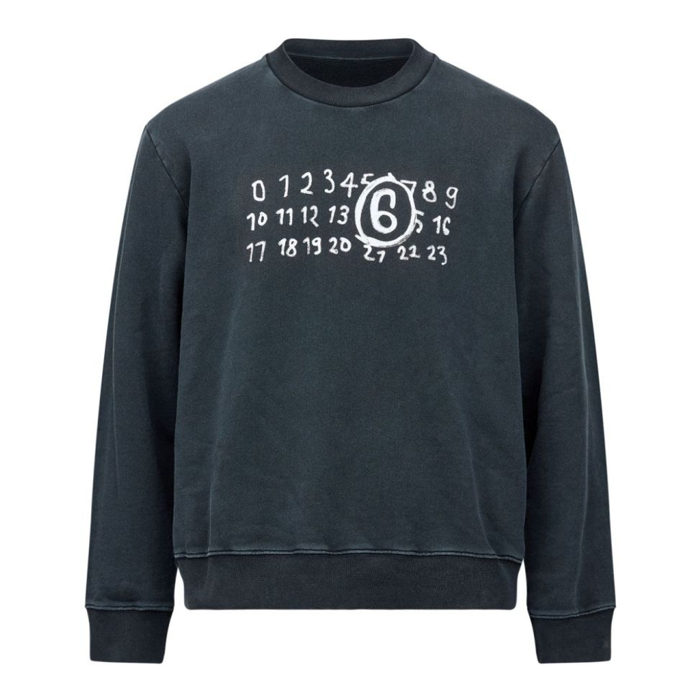 'Numbers-Print' Sweatshirt für Herren