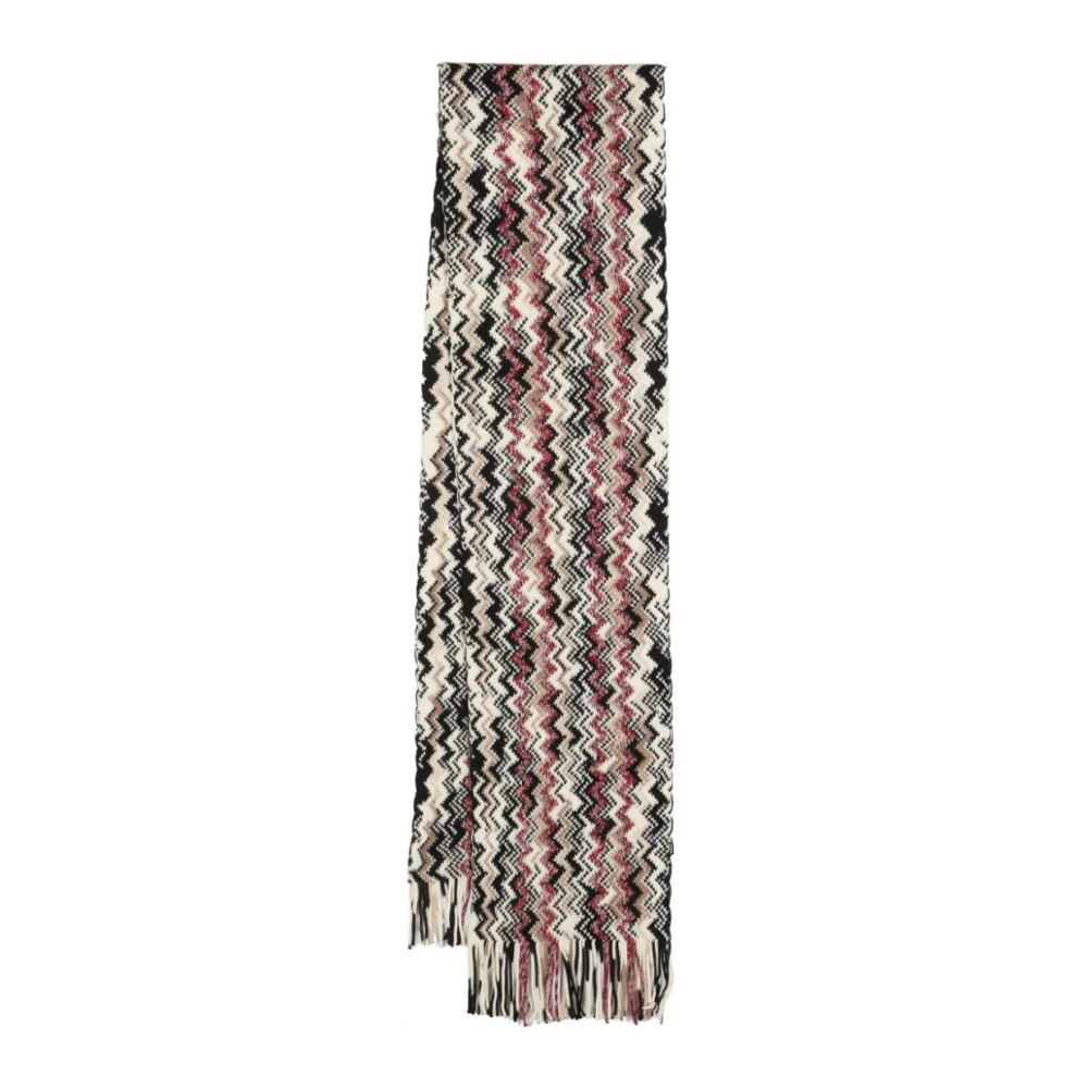 Men's 'Zigzag-Print' Wool Scarf