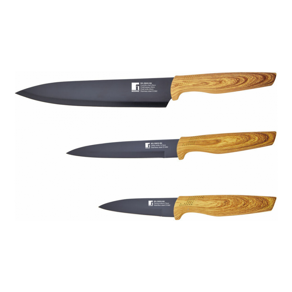 'Earth Black' Knife Set - 3 Pieces