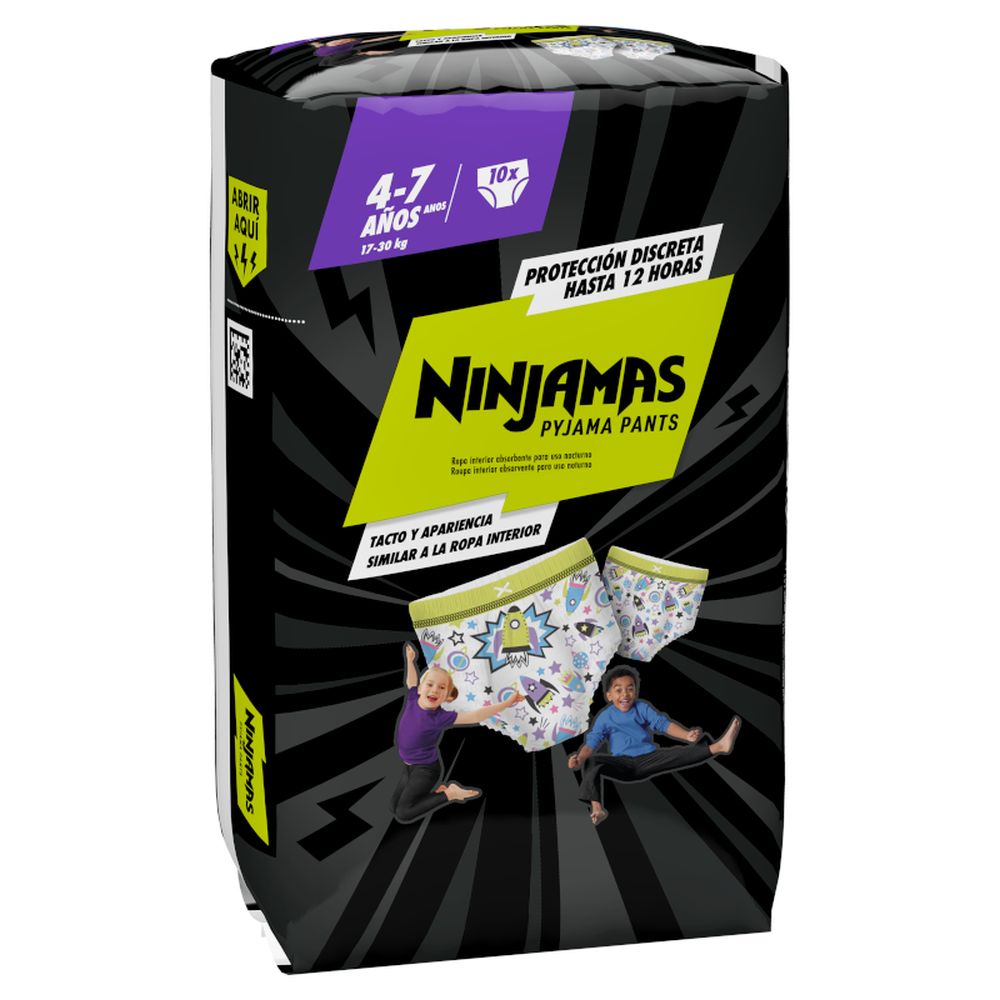 'Ninjamas' Nappy Pants - 4-7 Years 10 Pieces