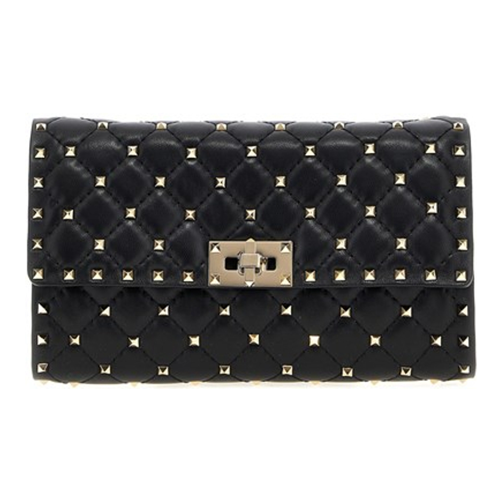 Women's 'Rockstud Spike Quilted Chain' Clutch