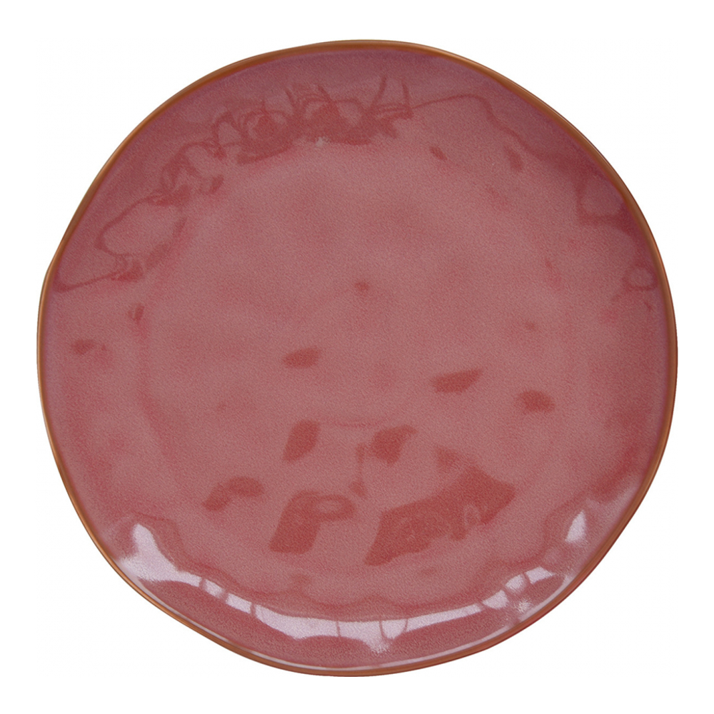 Set Of 6 Porcelain Dessert Plates Ø 21 cm Interiors Burgundy