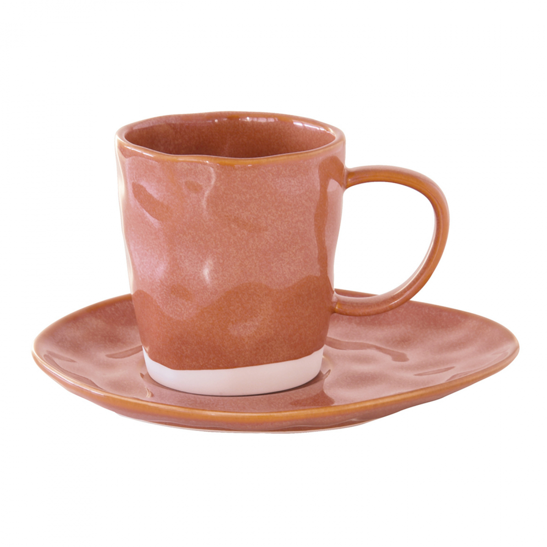 Set Of 6 250 ml Porcelain Cup And Saucer Brick Interiors