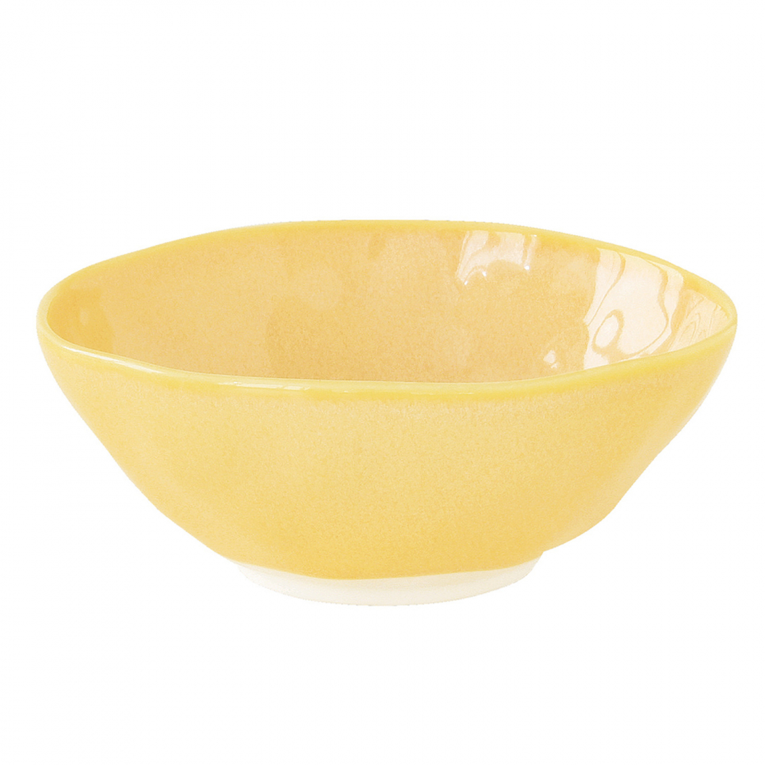 Set Of 6 Porcelain Bowls Ø 12 cm Yellow Interior