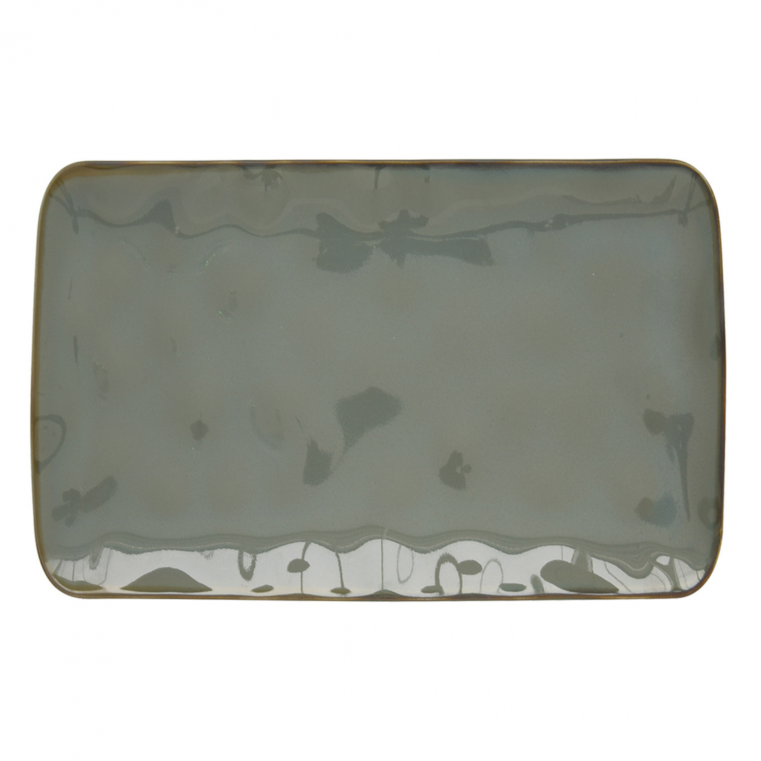 Set Of 6 Rectangular Soup Plates 20X13 cm In Porcelain Interiors Celadon