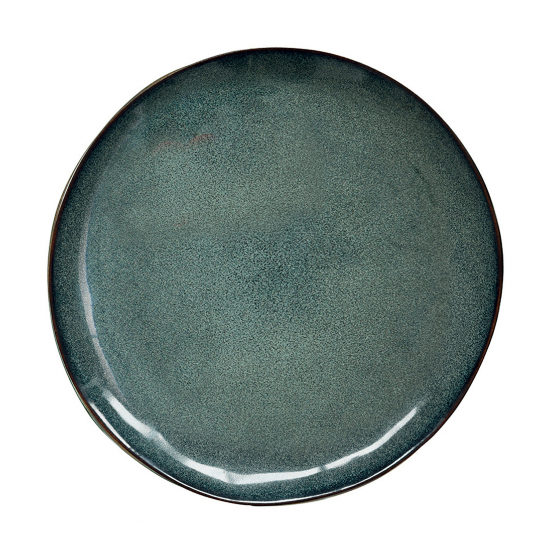 Set Of 4 Dessert Plates Ø 20 cm In Genesis Green Stoneware