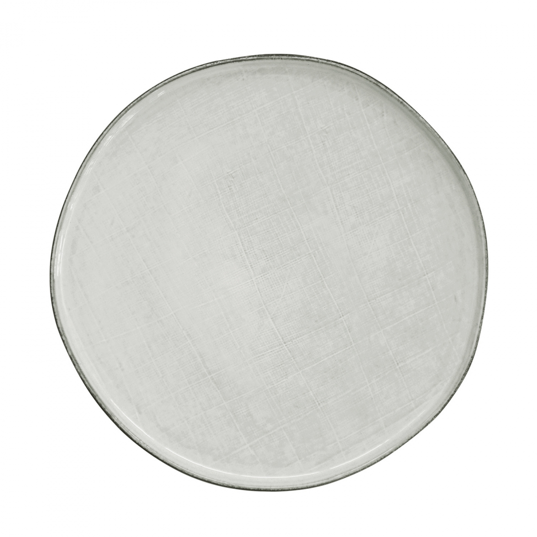 Set Of 4 Stoneware Dinner Plates Ø 27cm Country Grey