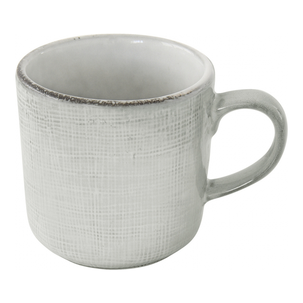 Set Of 6 Stoneware Mugs 300 ml Country Grey