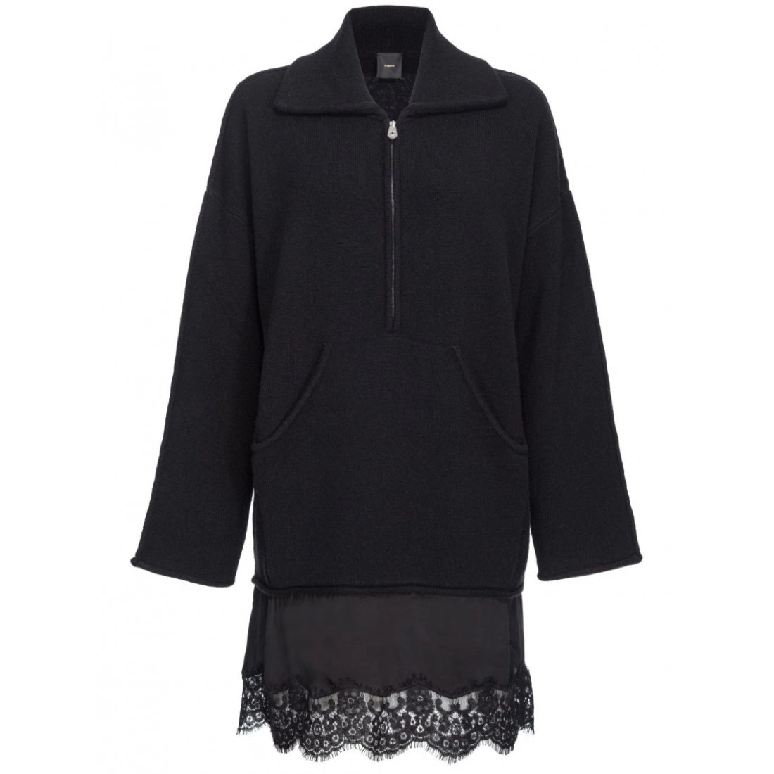 Women's 'Lace-Detail Zip-Up' Long-Sleeved Dress