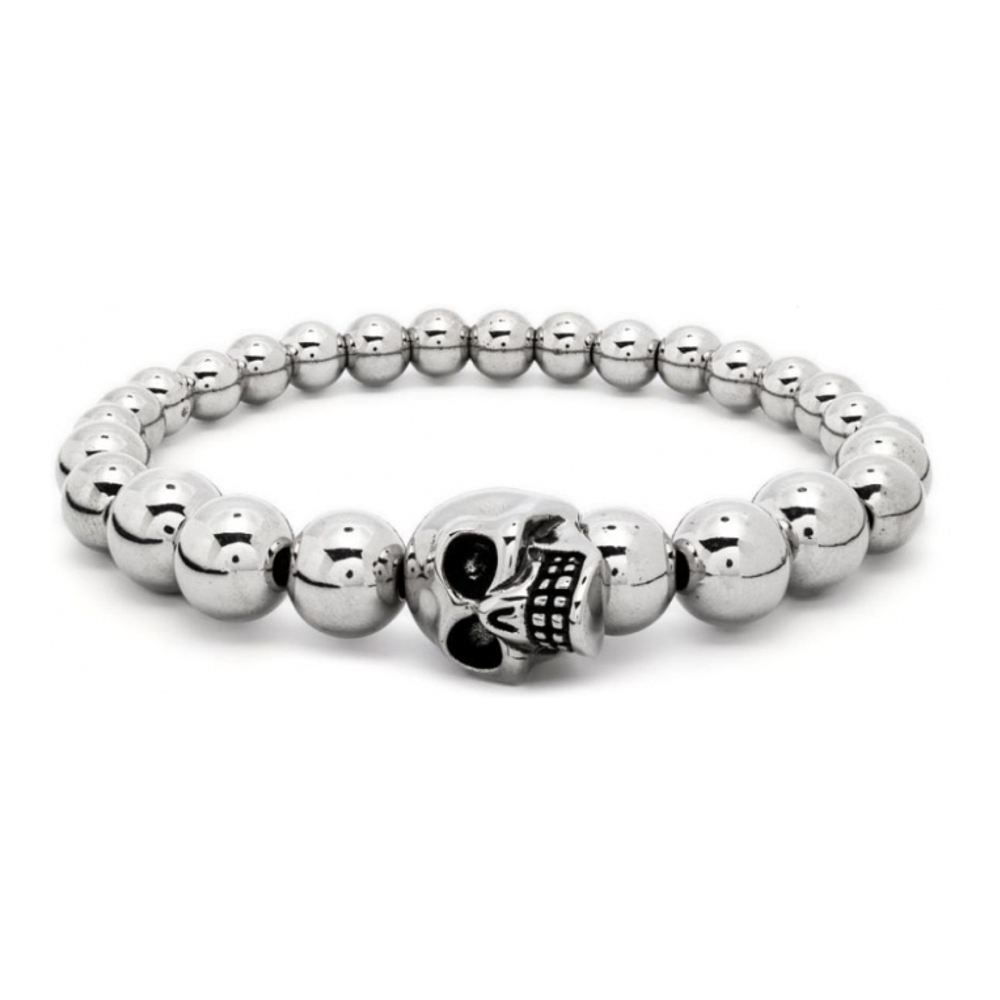 Bracelet 'Skull-Charm Beaded' pour Hommes