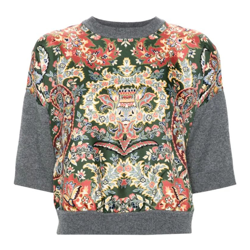 'Floral-Print' Pullover für Damen