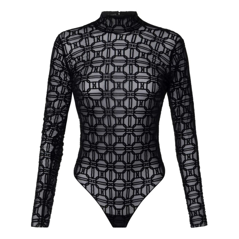 'Geometric Pattern Fitted' Body für Damen