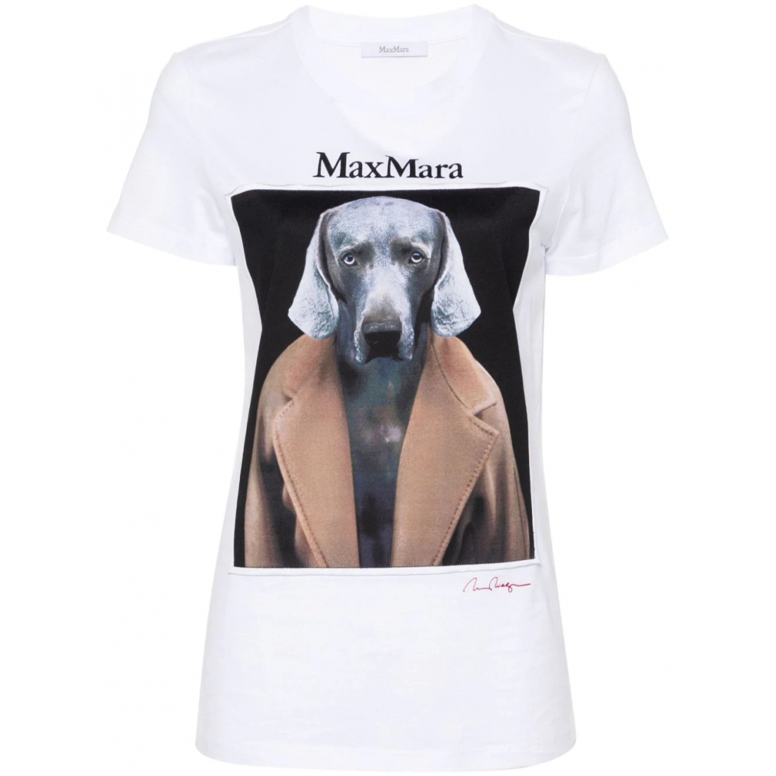 'Dog-Print' T-Shirt für Damen