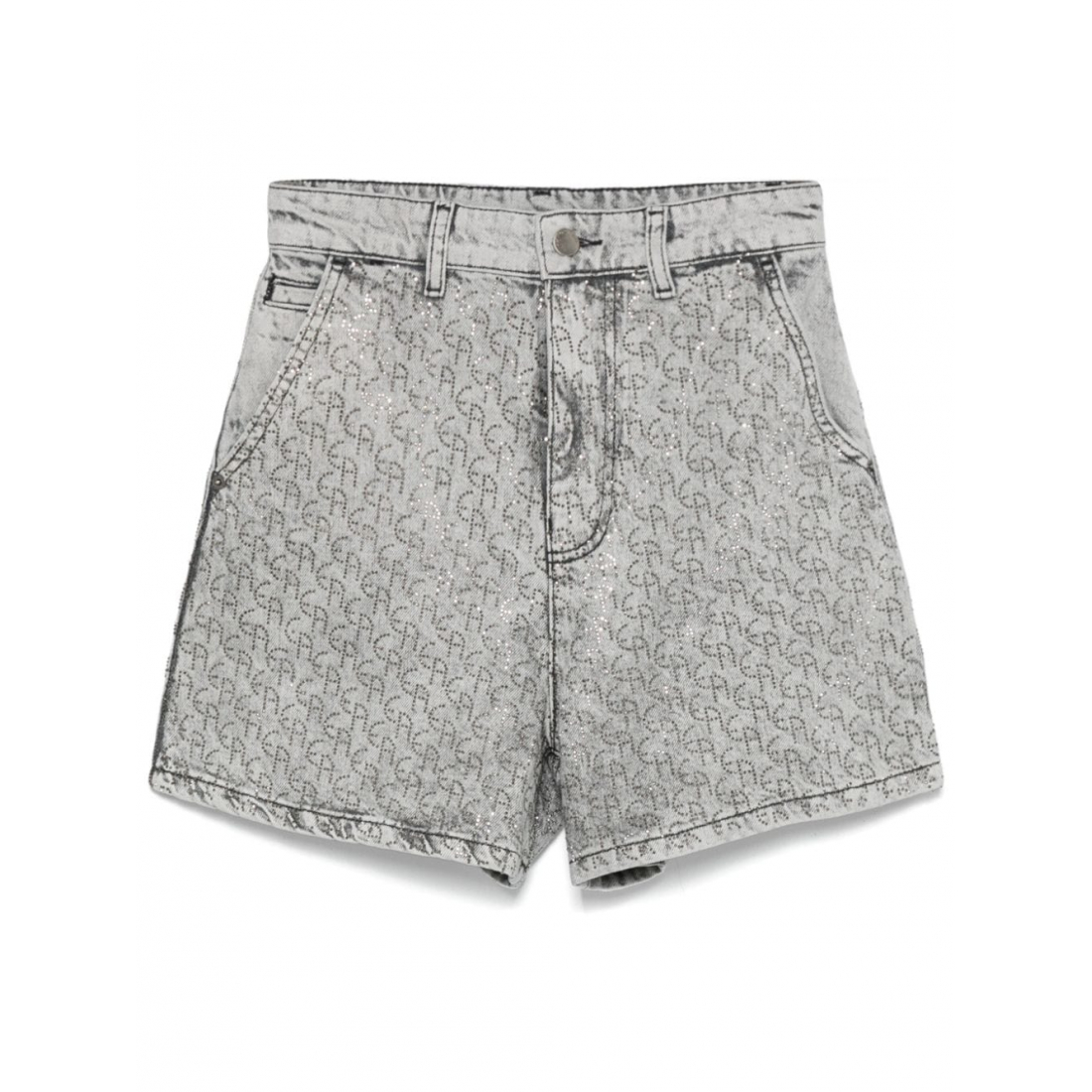 Women's 'Monogram-Patterned' Denim Shorts