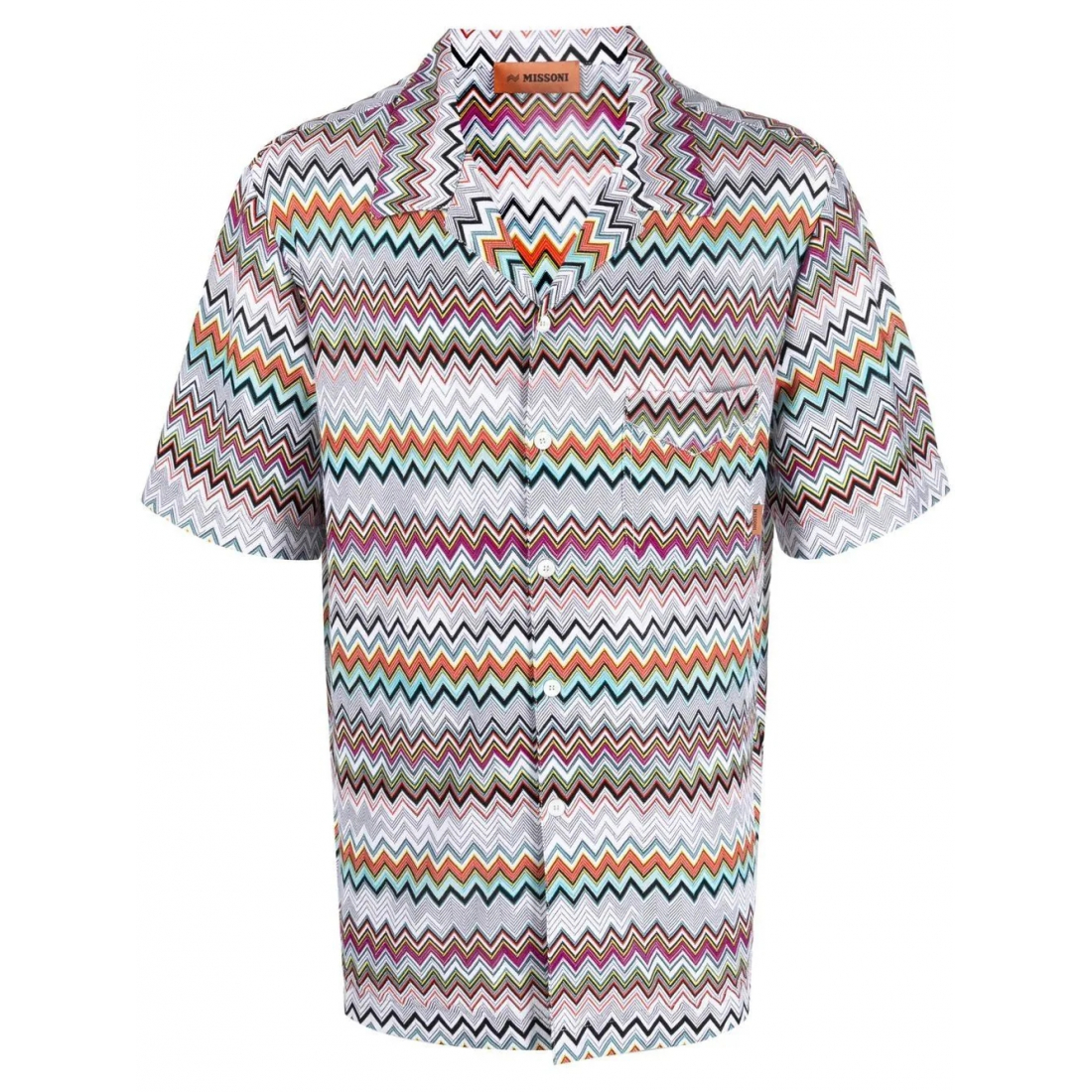 Chemise à manches courtes 'All-Over Zigzag-Print' pour Hommes