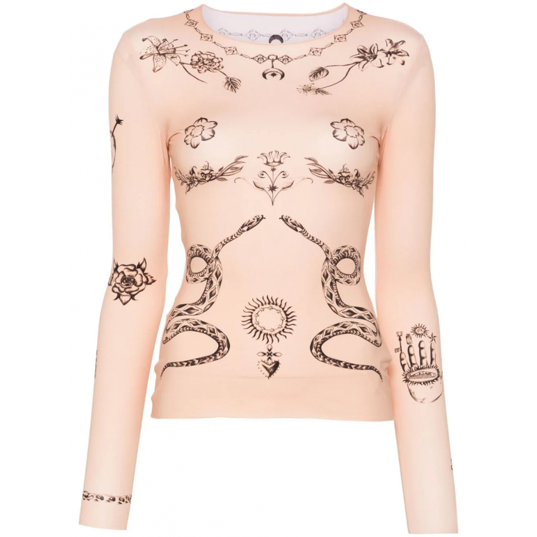 Women's 'Tattoo-Print' Long Sleeve top