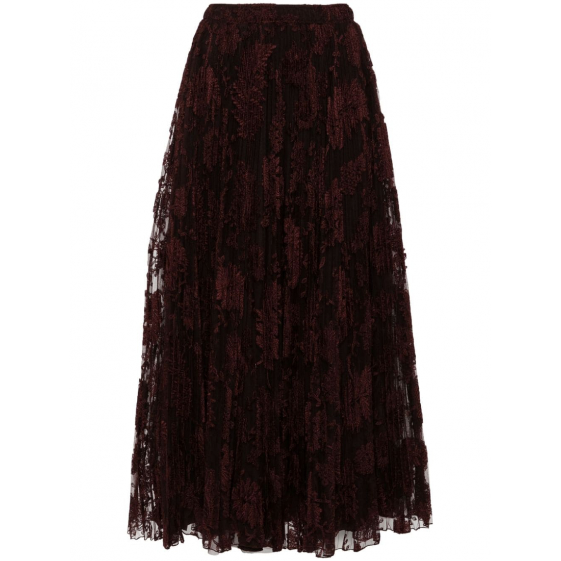 Women's 'Pleated Lace' Maxi Skirt