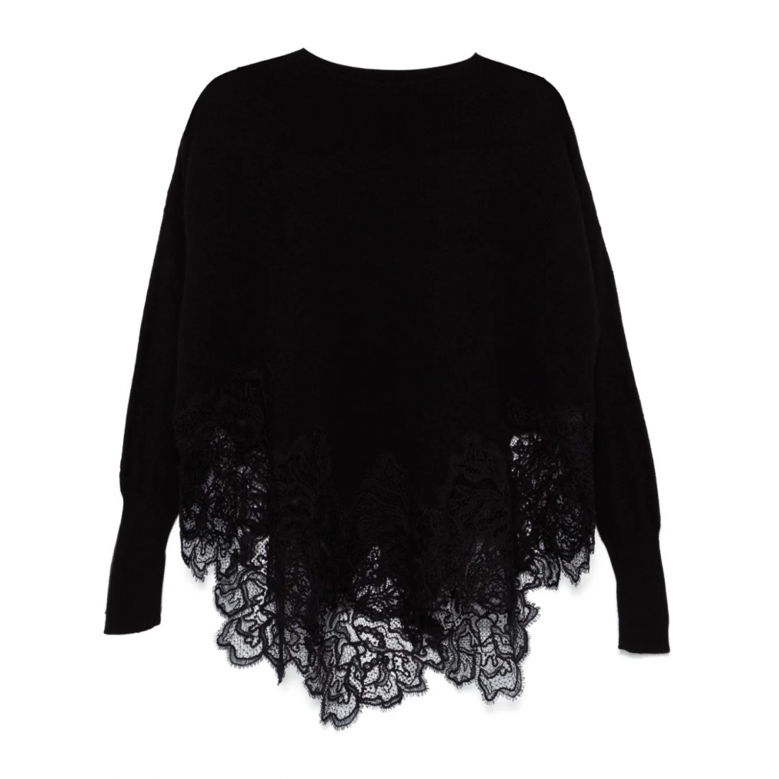 'Lace-Trim' Pullover für Damen