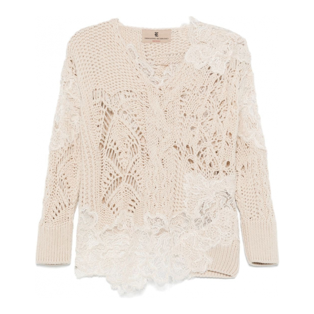 Pull 'Lace-Detail' pour Femmes