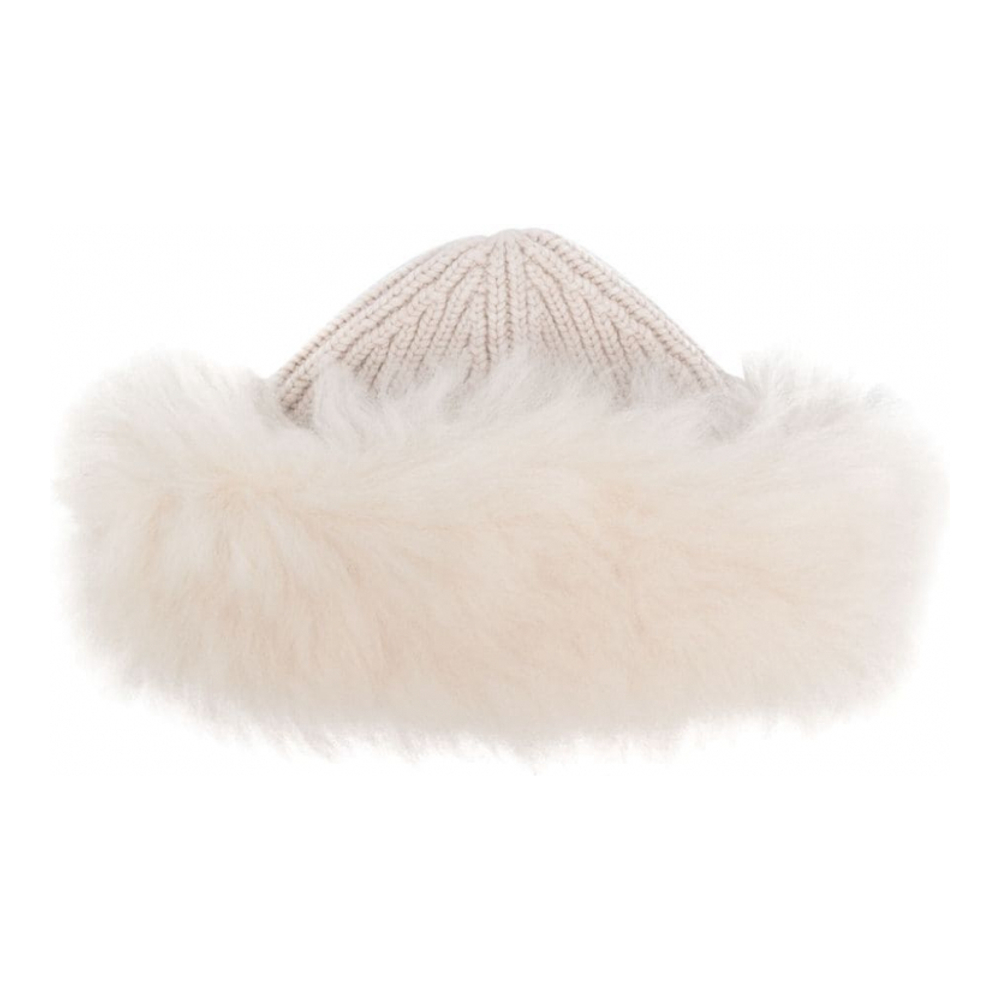 'Faux-Fur Trim' Mütze für Damen