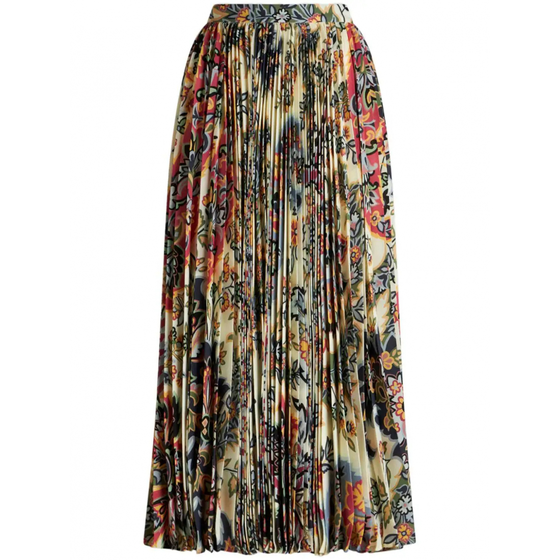 Jupe Midi 'Paisley-Print Pleated' pour Femmes