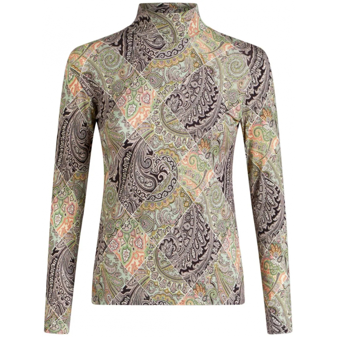 Women's 'Patchwork-Print' Long Sleeve top