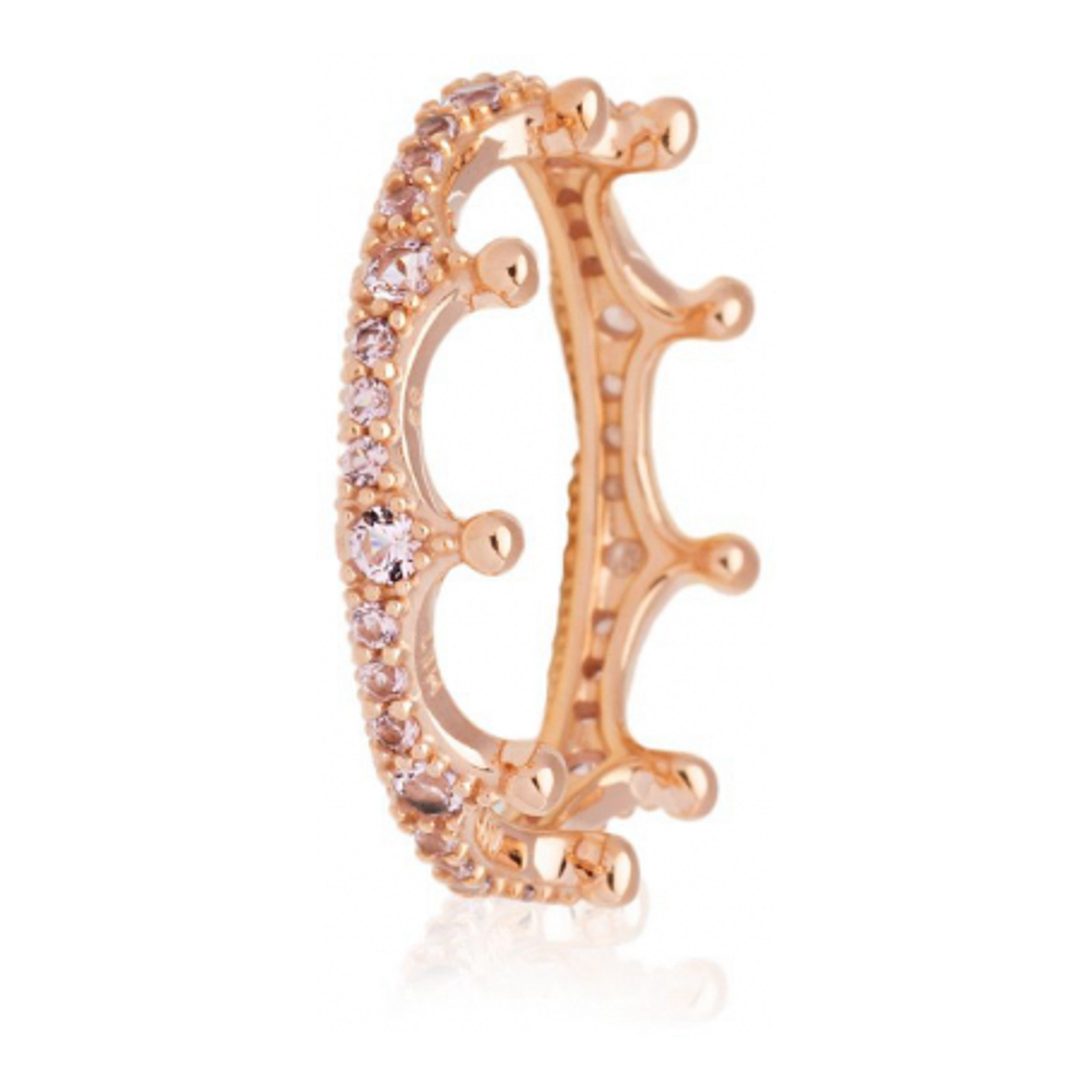 Women's 'Pink Sparkling Crown' Ring