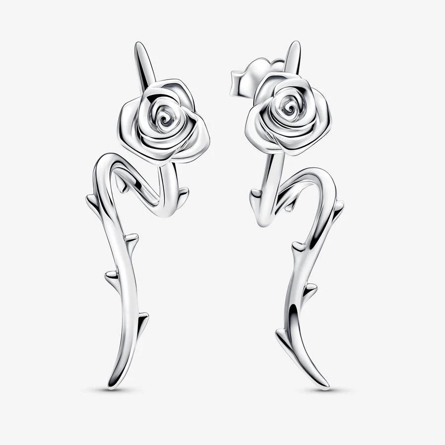 Women's 'Rose In Bloom Curved Stud' Earrings